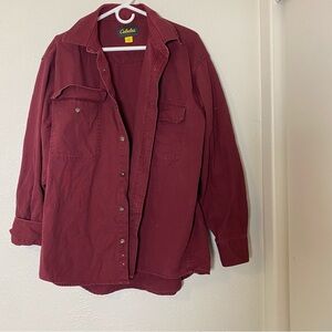 Cabela's Burgundy Long-Sleeve Button Up Shirt
